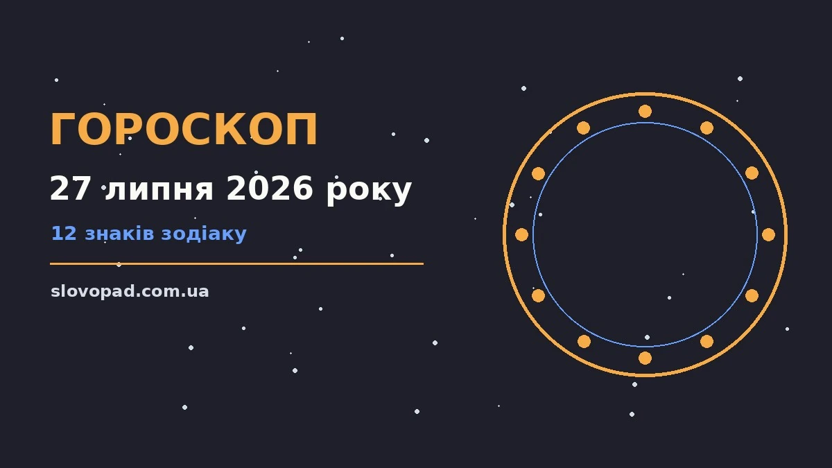 Щоденний гороскоп на 27 липня 2026 року для дванадцяти знаків Зодіаку з порадами щодо планування і завершення справ