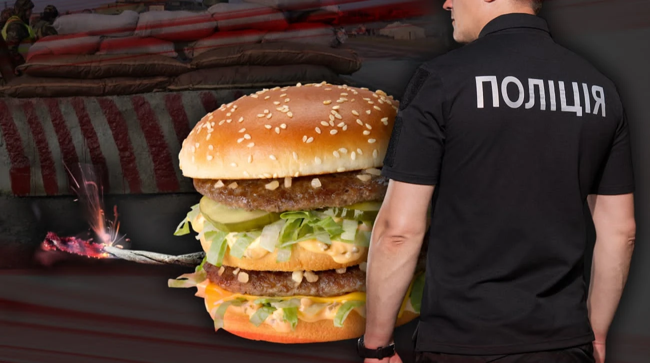 Пакунок McDonald's із замаскованою під бургер саморобною вибухівкою, блокпост у Чернігові