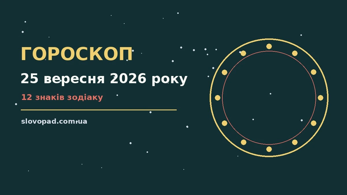 Гороскоп на 25 вересня 2026 року: енергія дня, пріоритети і корисні звички